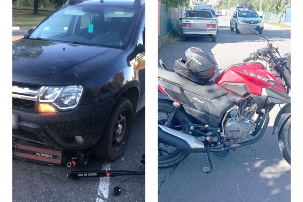 Аварія за участі самоката, мотоцикла та велосипеда